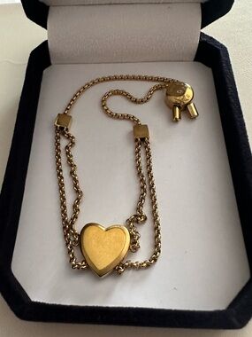 Michael Kors Gold Heart Bracelet - Women's Gold Tone Heart Charm